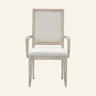 Modern Contemporary Armchairs Set Of 2, Upholstered Seat And Back Gray Finish Wooden Furniture | Wayfair North America