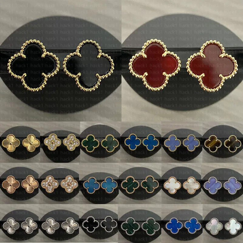 Designer Clover Studs Earring Vintage Four Leaf Clover Charm Stud Earrings Back Mother-of-Pearl S... | DHGate