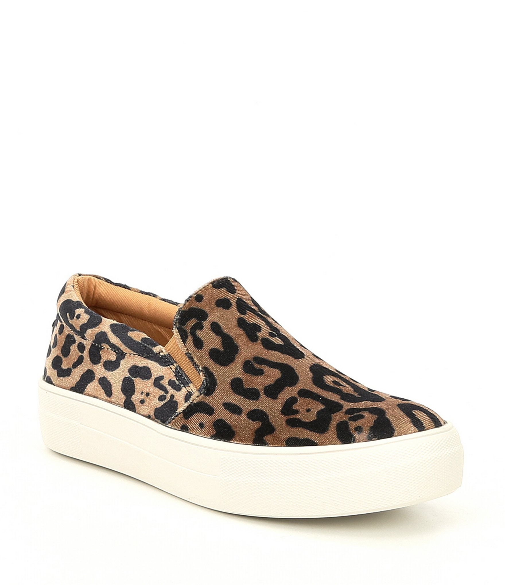 Steve Madden Gills Leopard Velvet Slip On Sneakers | Dillards Inc.
