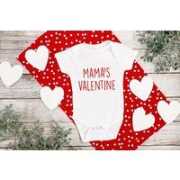 Mama's Valentines Onesie® Valentine Day Tiny Valentine, My First Day, Baby Girl Gift | Etsy (US)