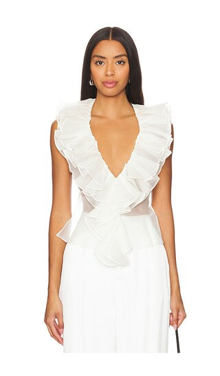 Emeline Top in White | Revolve Clothing (Global)