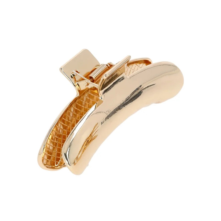 Time and Tru Women's Mini Gold Tone Metal Claw Clip Set, 4-Piece | Walmart (US)