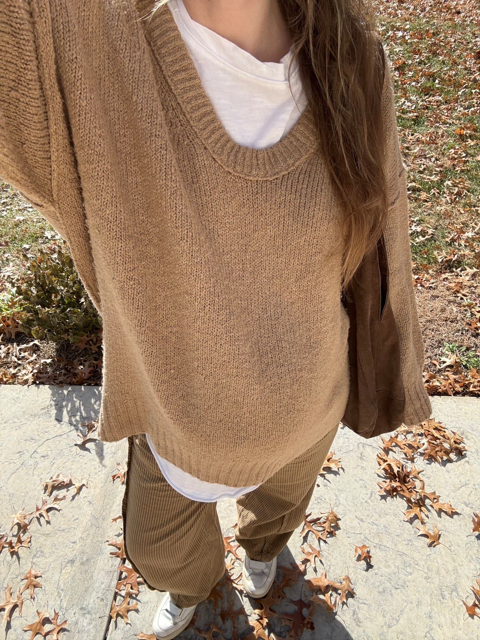 comfy and bump friendly! Wearing a small in white tee and pull on barrel pants! Looking forward to wearing these pants more postpartum too! Sweater is fp years ago, linked similar! 

Fall outfit, pregnancy style 

#LTKBump #LTKSeasonal