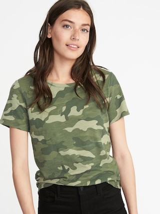 EveryWear Slub-Knit Camo Tee for Women | Old Navy US