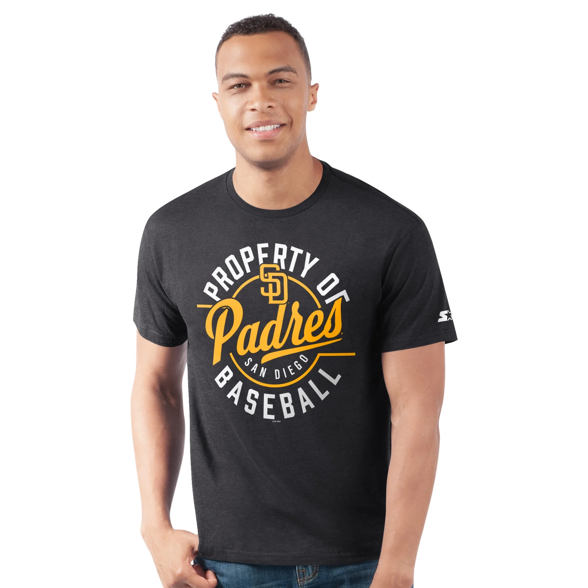 Men's Starter  Black San Diego Padres Prime Time Property Of T-Shirt - Walmart.com | Walmart (US)
