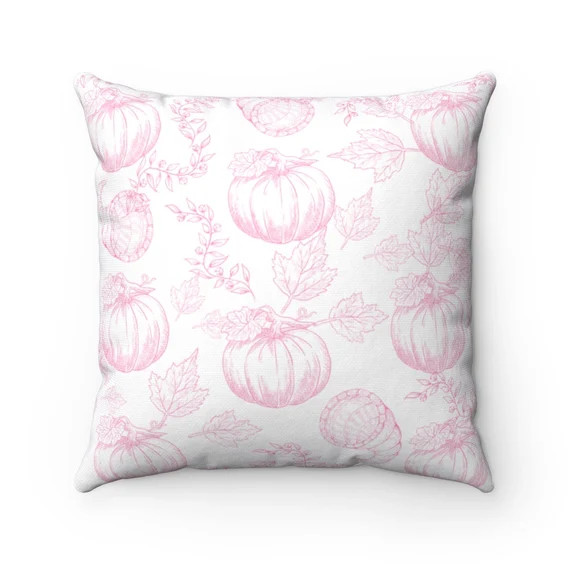 Trendy Pink Fall and Winter Pillow,Pink Home decor,Pink Home accents, Pink Pumpkin,Pink Christmas | Etsy (US)