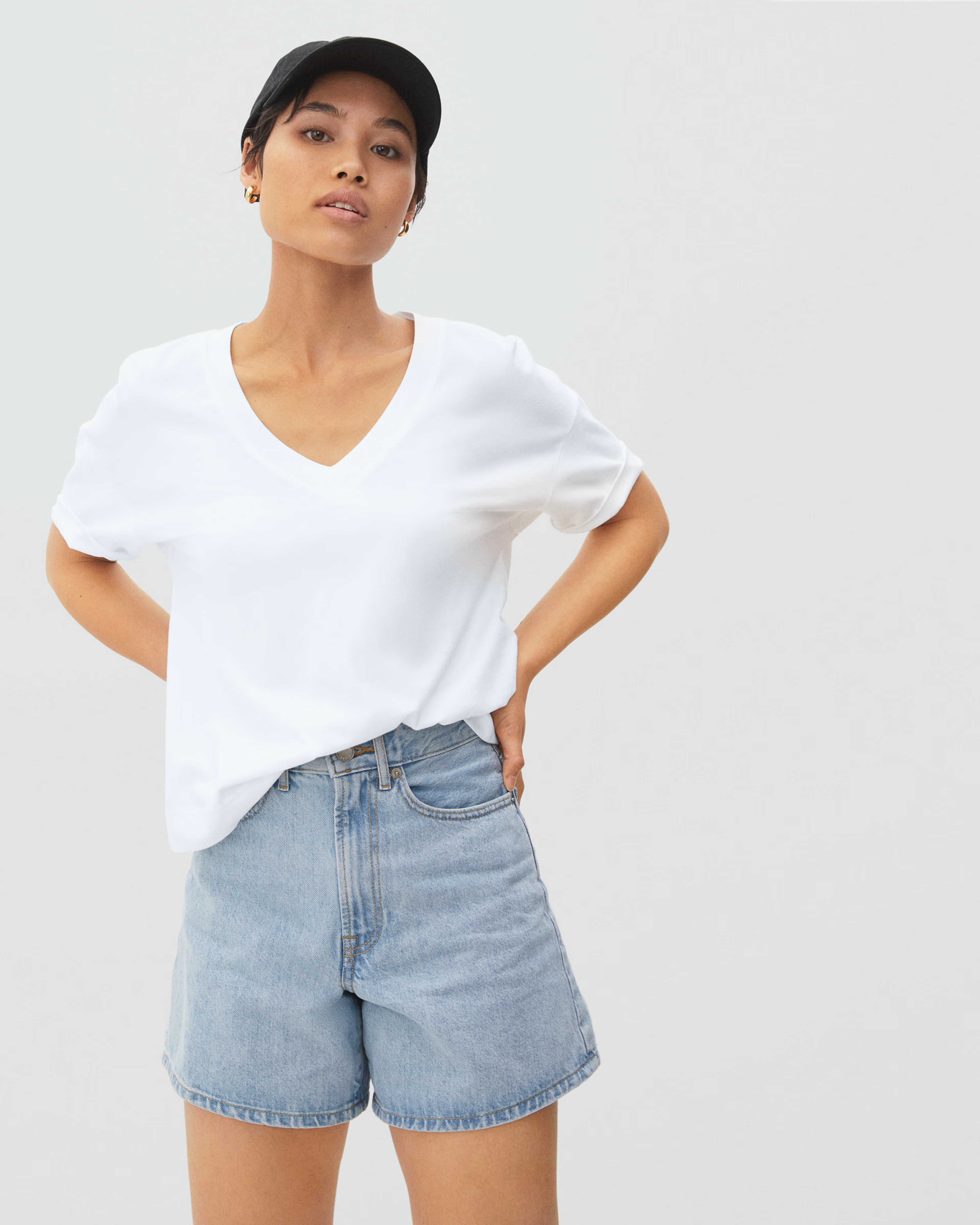 The Organic Cotton Slouchy V-Neck | Everlane