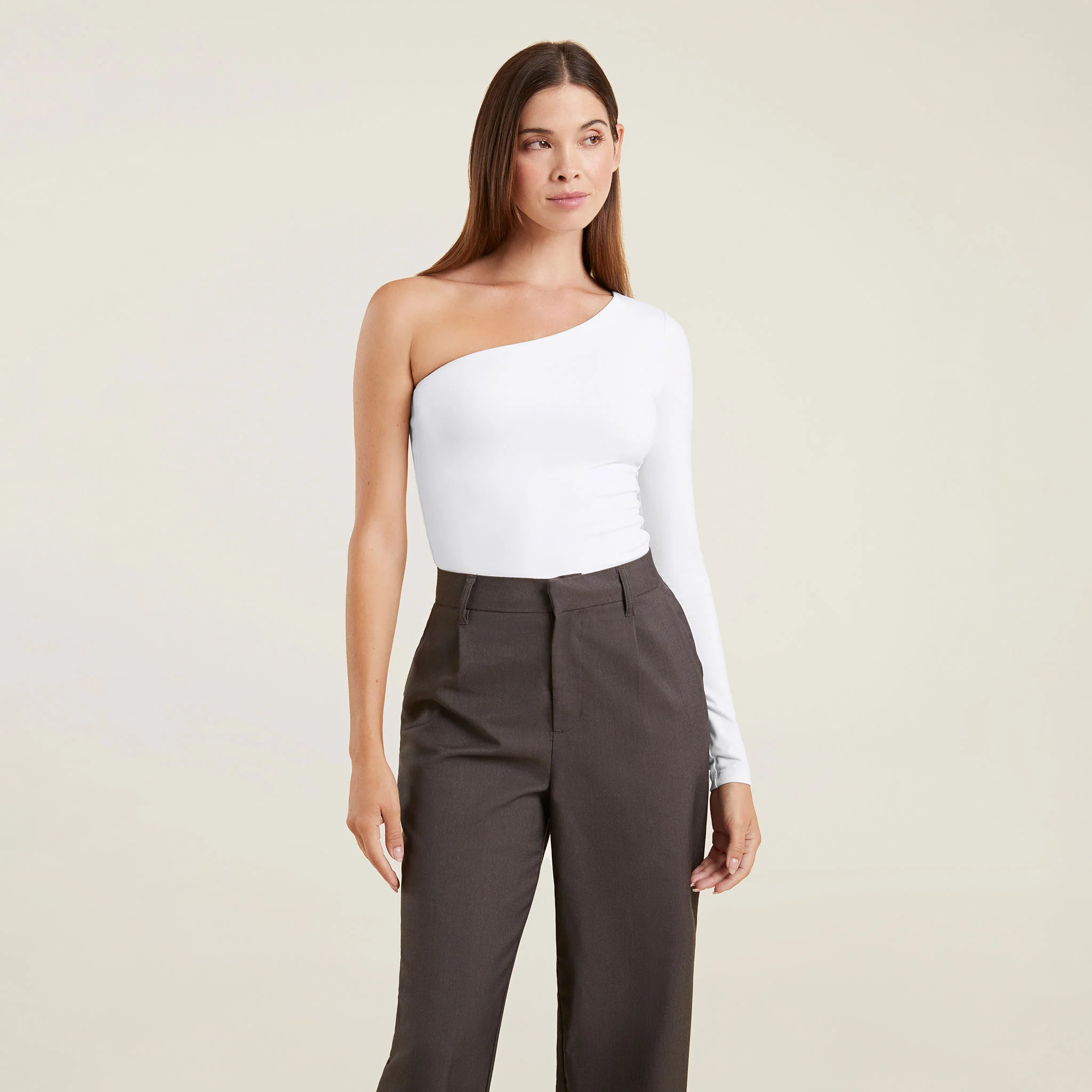 One Shoulder Bodysuit | White - nuuds | nuuds