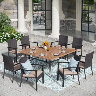 Ballarat Square 8 - Person 60" Long Dining Set with Cushions | Wayfair North America