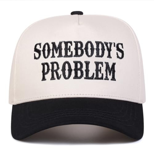 SPKTCHEN Somebody's Problem Hat Embroidered Baseball Cap for Men & Women, Somebody Problem Hat womenAdjustable Snapback Hat for Casual Wear, Black | Amazon (US)