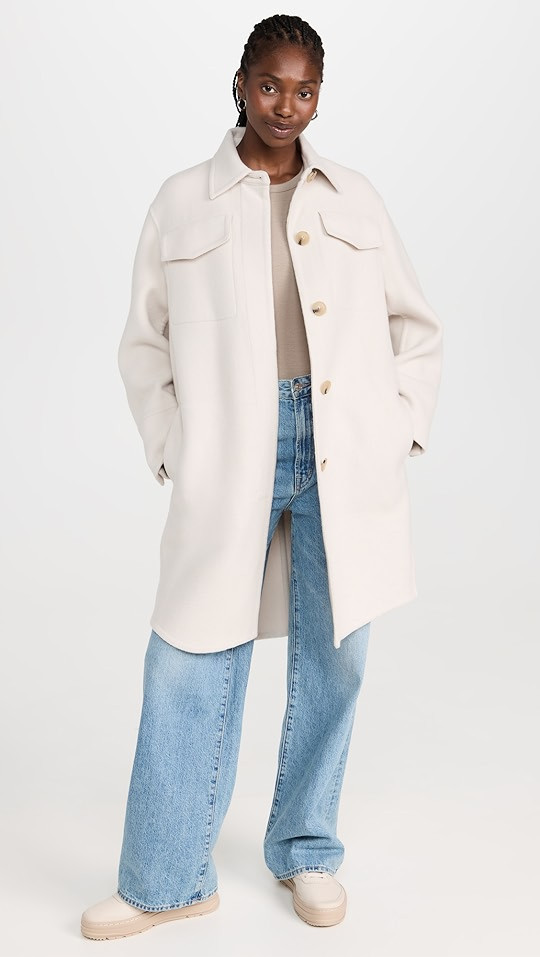 Vince Double Wool Shirt Coat | SHOPBOP | Shopbop