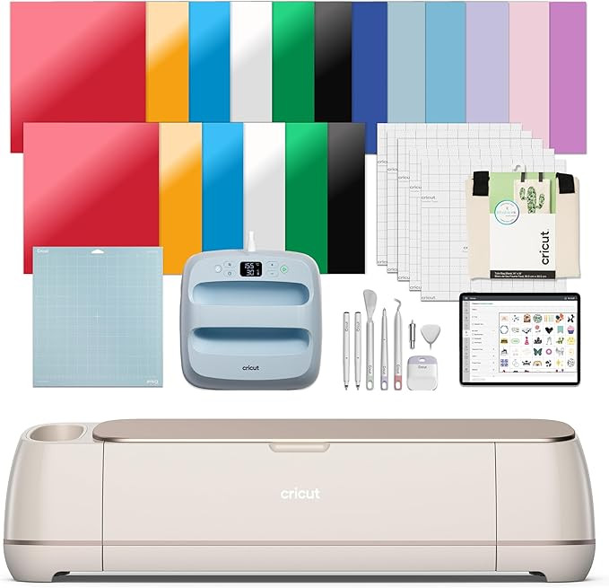 Cricut Maker 4 - Smart Cutting Machine (Seashell) | Engagement Plus Bundle - Includes EasyPress 3... | Amazon (US)