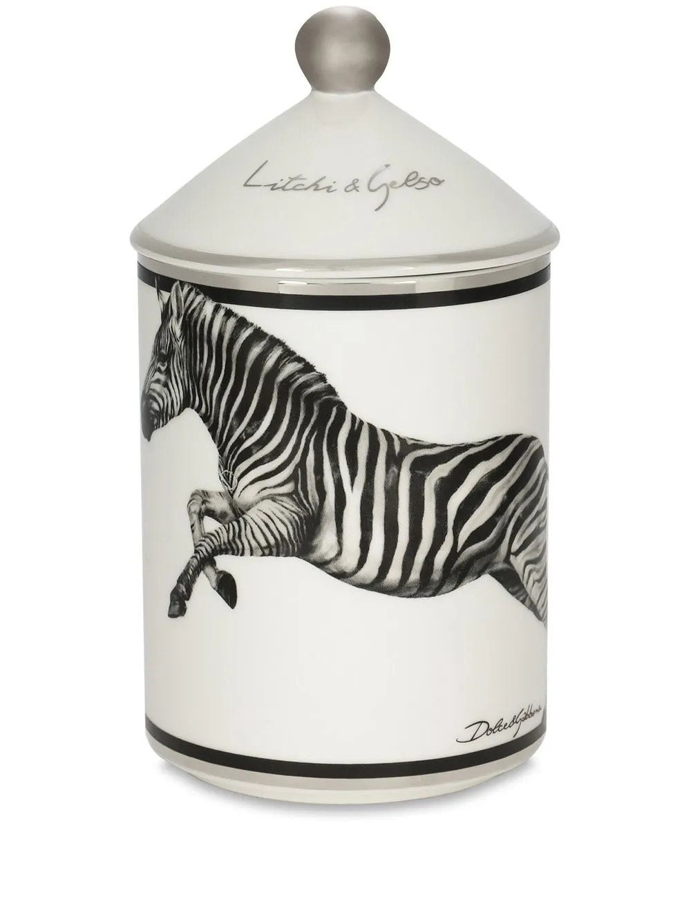 Dolce & Gabbana Casa zebra-print scented candle (340g) - White | Farfetch Global