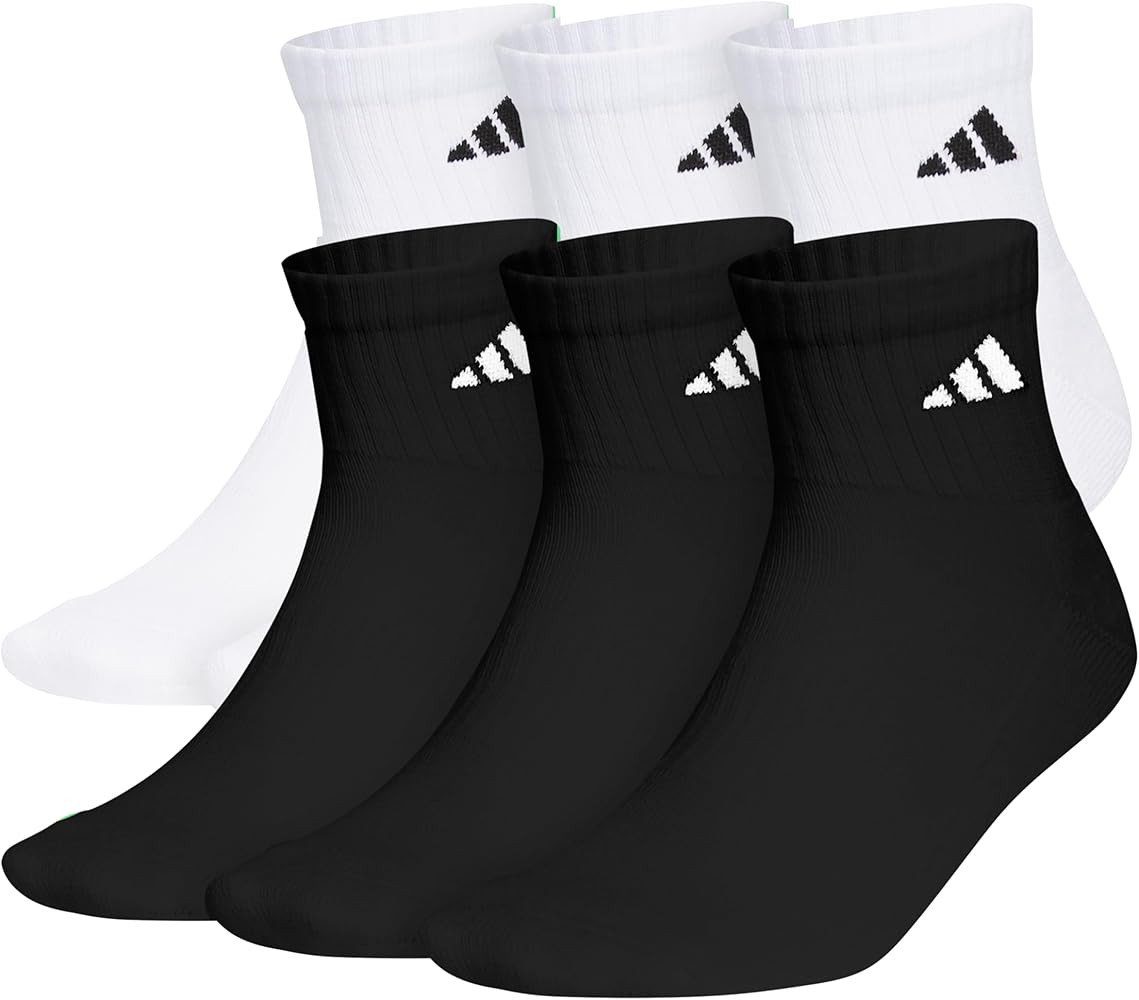 adidas Men's Athletic Cushioned Quarter Socks with Arch Compression (6 Pairs) | Amazon (US)