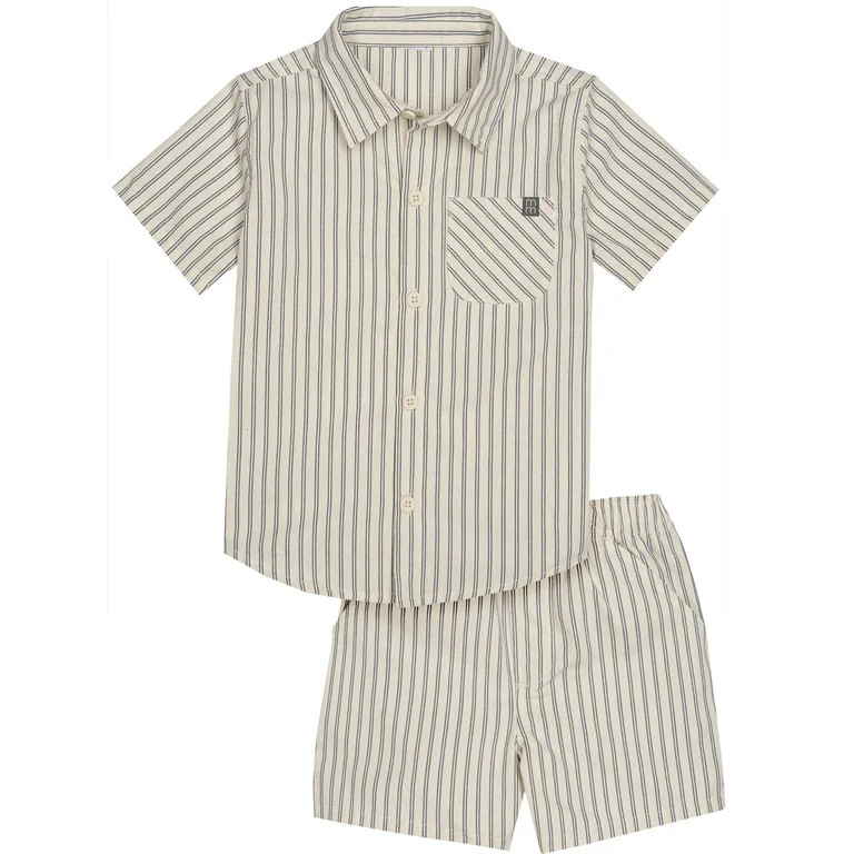 Modern Moments by Gerber Baby and Toddler Boy Casual Buttons Shirt and Short Set, Sizes 12M-5T | Walmart (US)