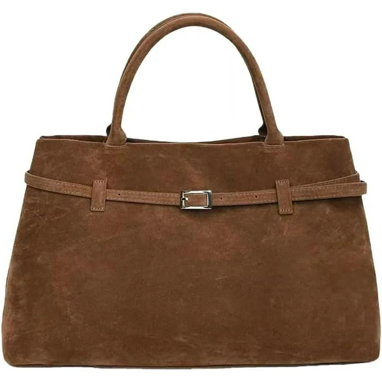 Suede Tote Bag Women Y2K Underarm Shoulder Bag Retro Vintage Top-handle Purse Satchels Work Bag 2... | Walmart (US)
