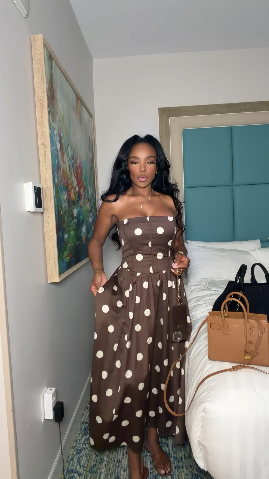 Scroll to shop this effortlessly feminine polka dot midi dress that gives timeless, chic energy with a flattering structured bodice and flowy skirt. A piece like this is perfect for styling multiple ways—from sandals for day to heels for night—making it a smart long-term buy where the cost per wear keeps dropping.

Perfect for brunch, vacation dinners, date nights, baby showers, or summer events.

5'4" | 138 lbs | 34D bust | 27" waist | 40" hips

Follow me on Instagram and YouTube @k

@abercrombie 