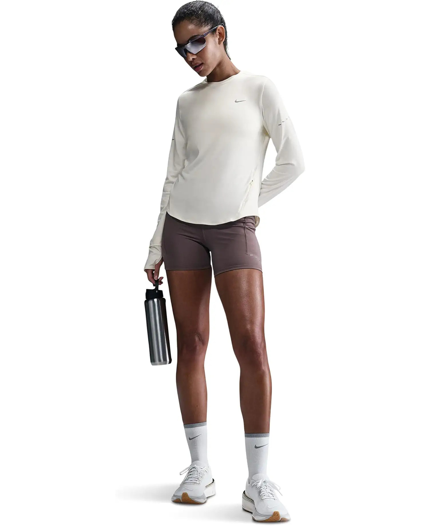 Women's Nike Swift Dri-FIT Ultraviolet Long Sleeve Crew Neck Running Top | Zappos.com