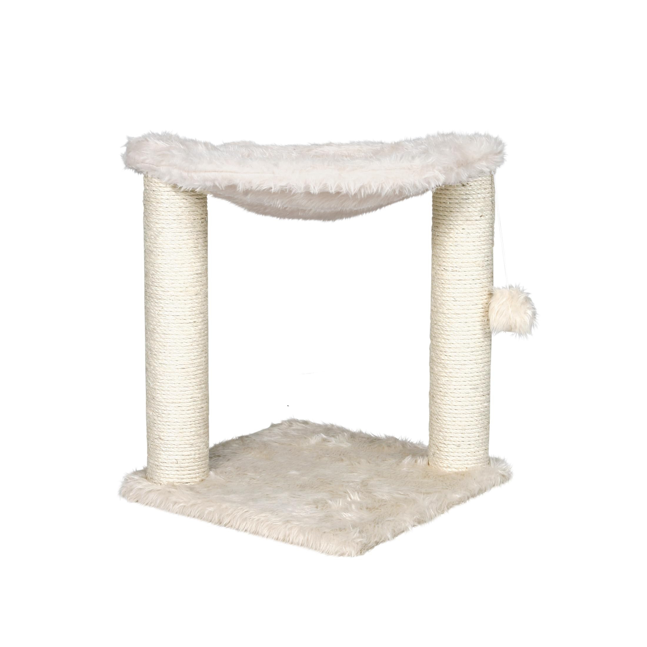 TRIXIE Baza Scratching Post with Hammock | 16" Base, Cream, Small | Amazon (US)