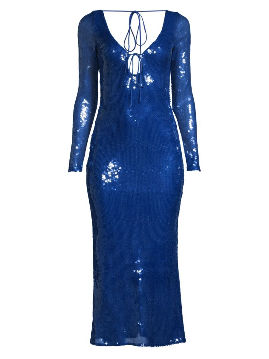 Verona Sequined Cut-Out Midi Dress | Saks Fifth Avenue