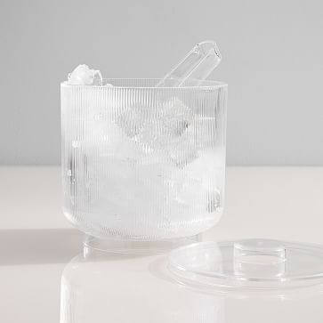 Fluted Acrylic Ice Bucket | West Elm | West Elm (US)