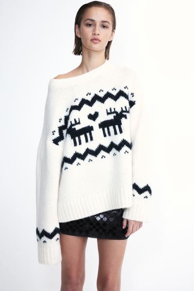 Jacquard-knit Sweater - Cream - Ladies | H&M US | H&M (US + CA)
