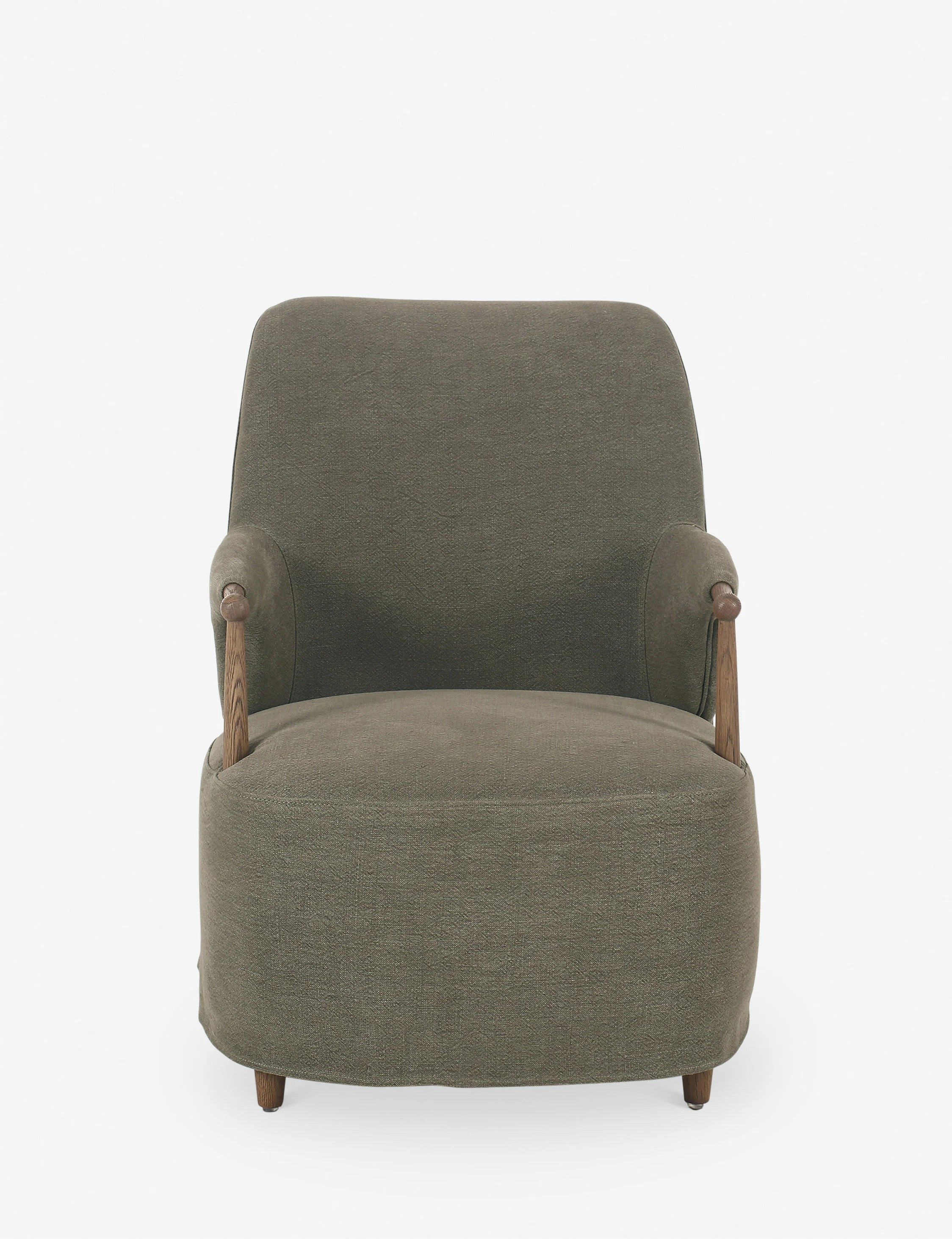 Brently Accent Chair by Amber Lewis x Four Hands, Olive | Lulu and Georgia 