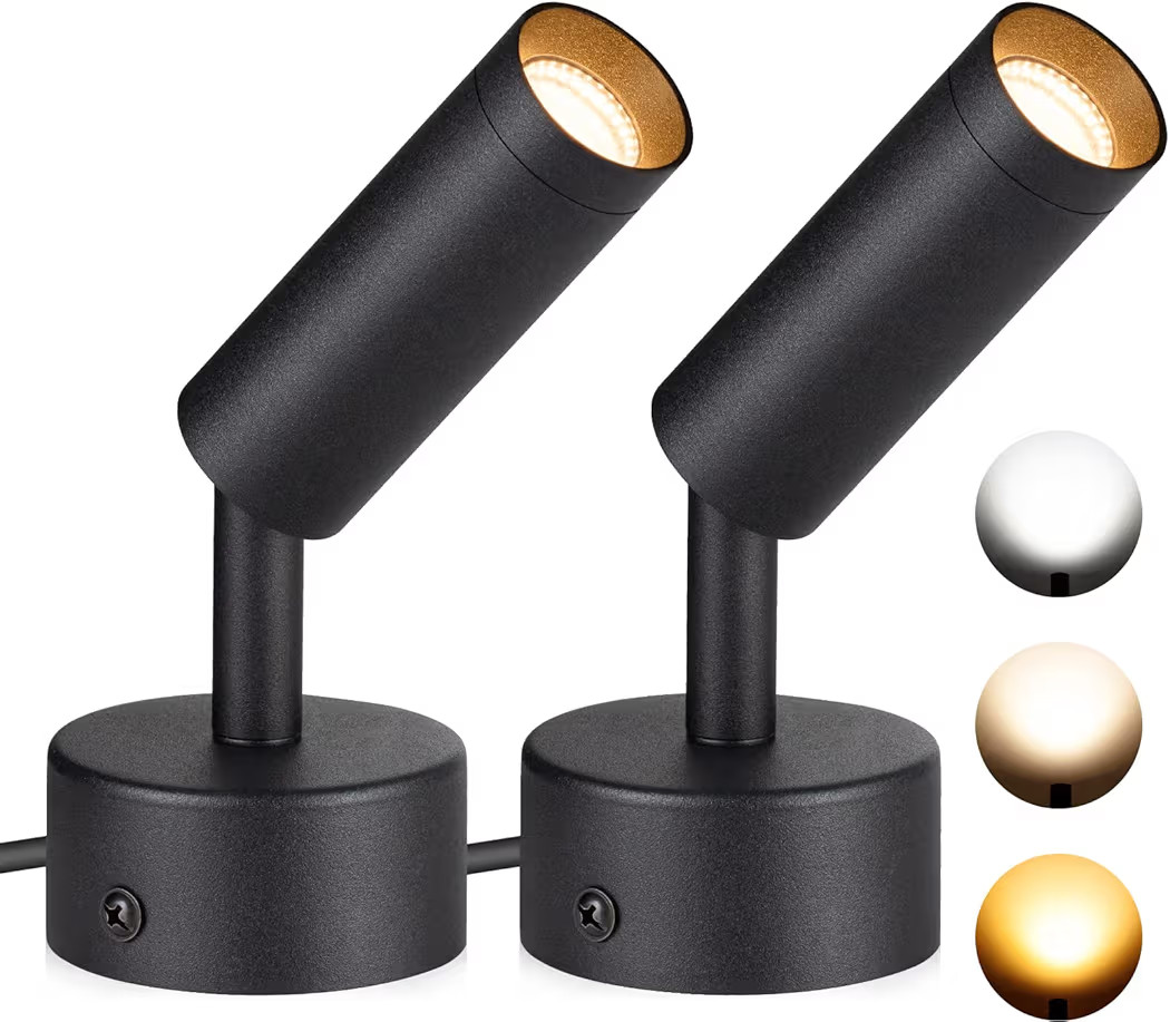 SUNVIE 2 Pack LED Spot Lights 3000K/4000K/5000K Adjustable Dimmable Floor Spotlight Lamp for Plan... | Amazon (US)