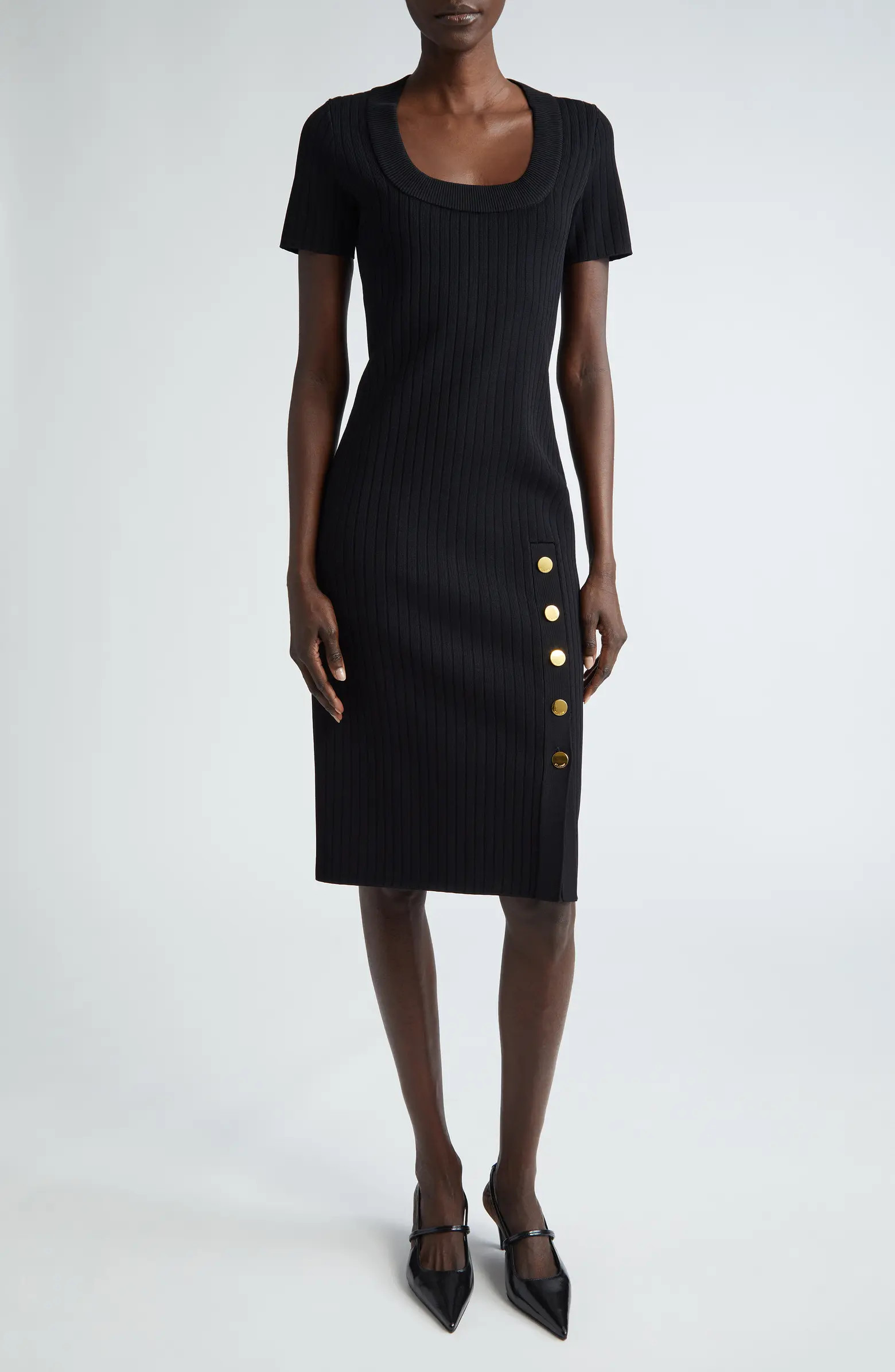 Rib Short Sleeve Sweater Dress | Nordstrom