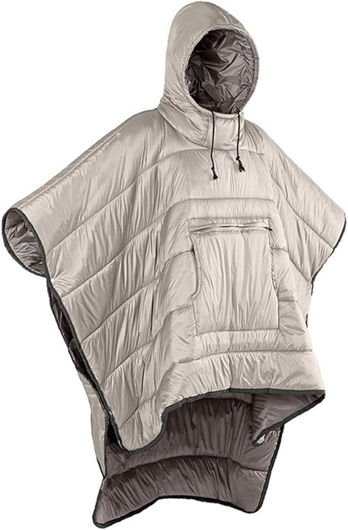 Gaorui Winter Poncho Coat Outdoor Camping Warmth Small Quilt Blanket Water-resisitant Sleeping Ba... | Amazon (US)