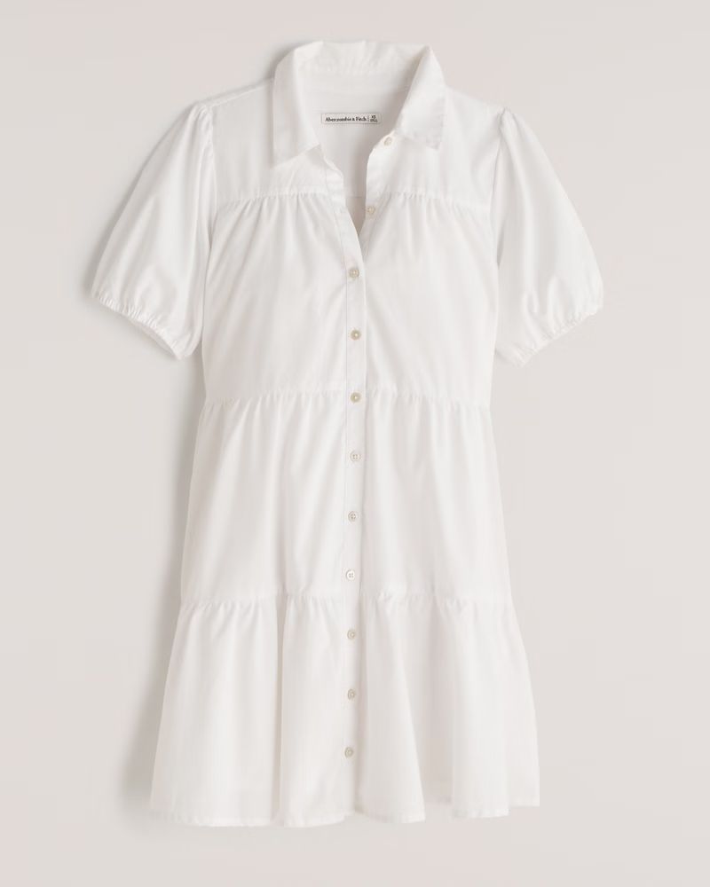 Poplin Shirt Dress | Abercrombie & Fitch (US)