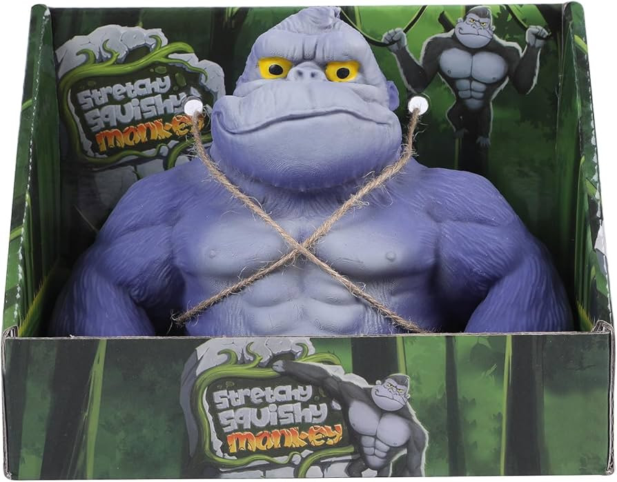 Stretchy Gorilla Toy, Blue Squishy Monkey Figure for Boys Kids, Large Elastic Latex Sensory Fidge... | Amazon (US)