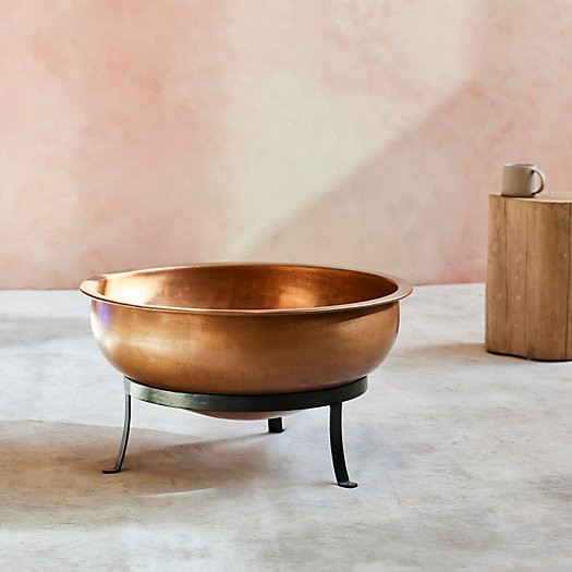 Copper Pedestal Bowl Fire Pit | Terrain