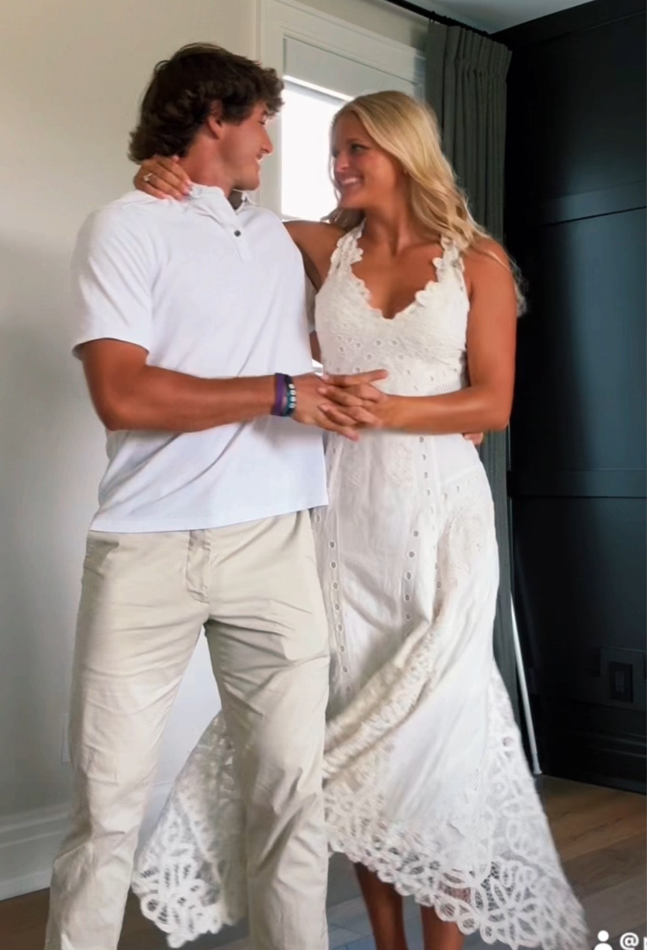 anthro dress from my tiktok! 🤍 #engagementshoot 

#LTKWedding #LTKBeauty