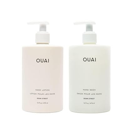 OUAI Hand Wash and Hand Lotion Set, Dean Street Scent - Moisturizes and Exfoliates with Daily Use... | Amazon (US)