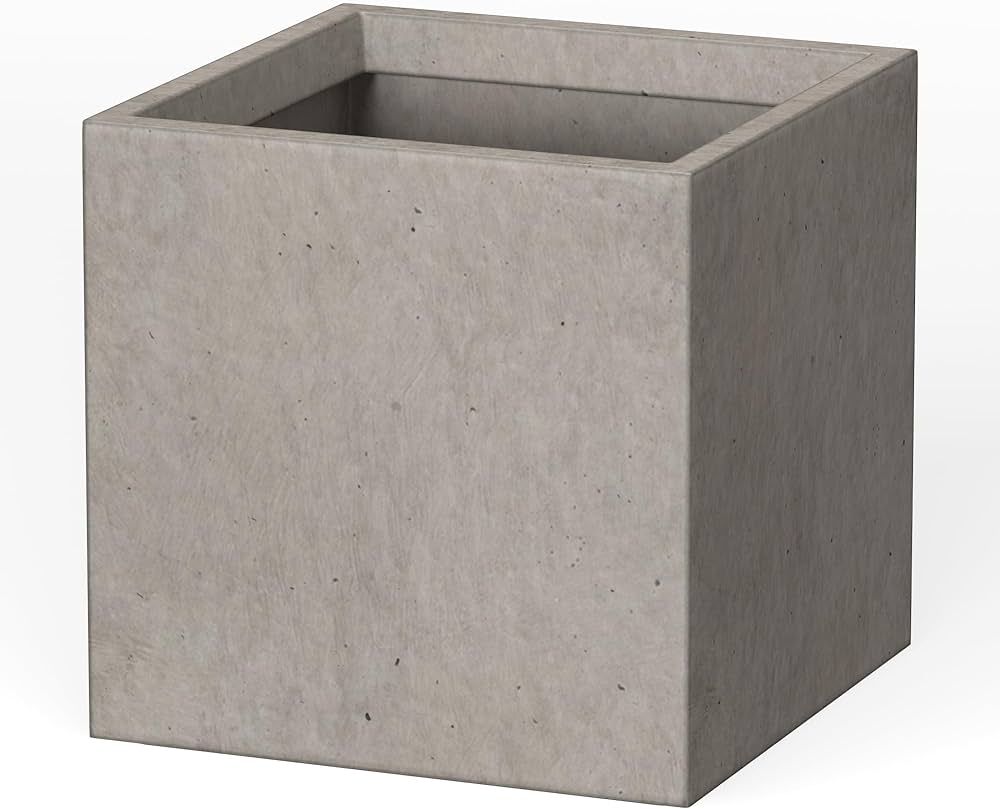 Kante 10 Inch Square Concrete Planter for Outdoor Indoor Home Patio Garden, Large Plant Pot with ... | Amazon (US)