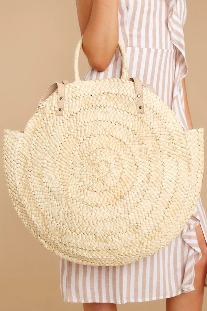 Beach Ready Ivory Round Bag | Red Dress 