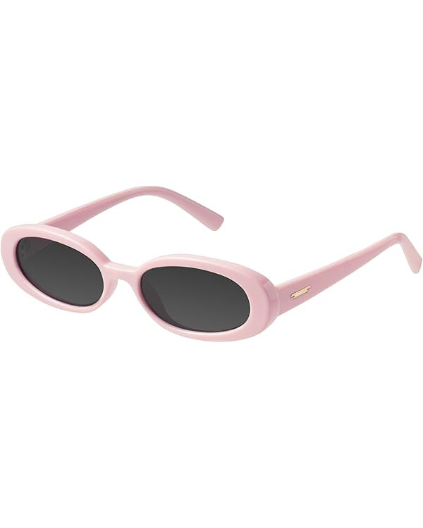 mosanana Retro Tiny Oval Sunglasses for Women with Small Face Narrow Style MS52360 | Amazon (US)