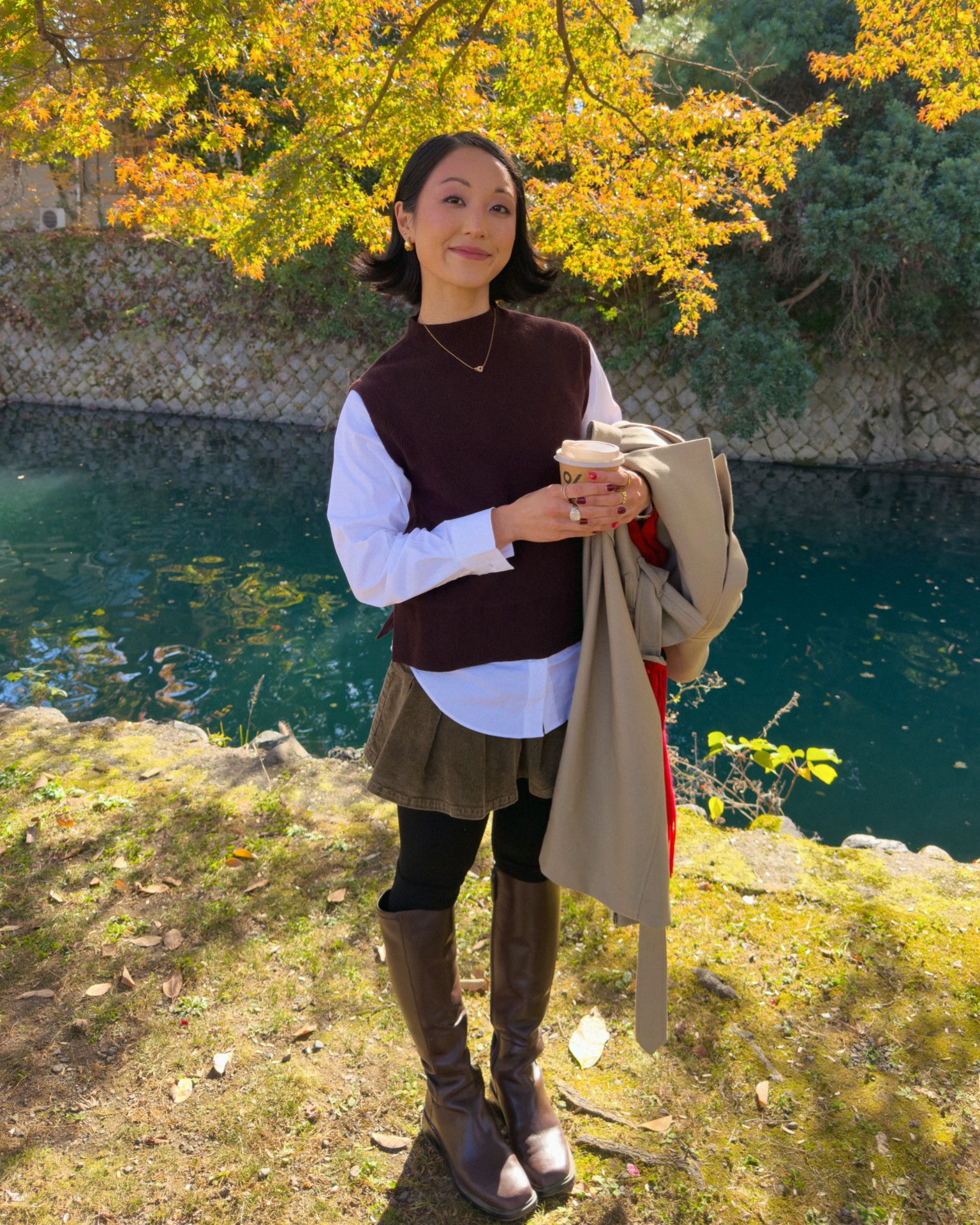 Fall in Kyoto ❤️ perfect fit for my petite girls! i am 4'11" wearing XXS in top, XS in skort 