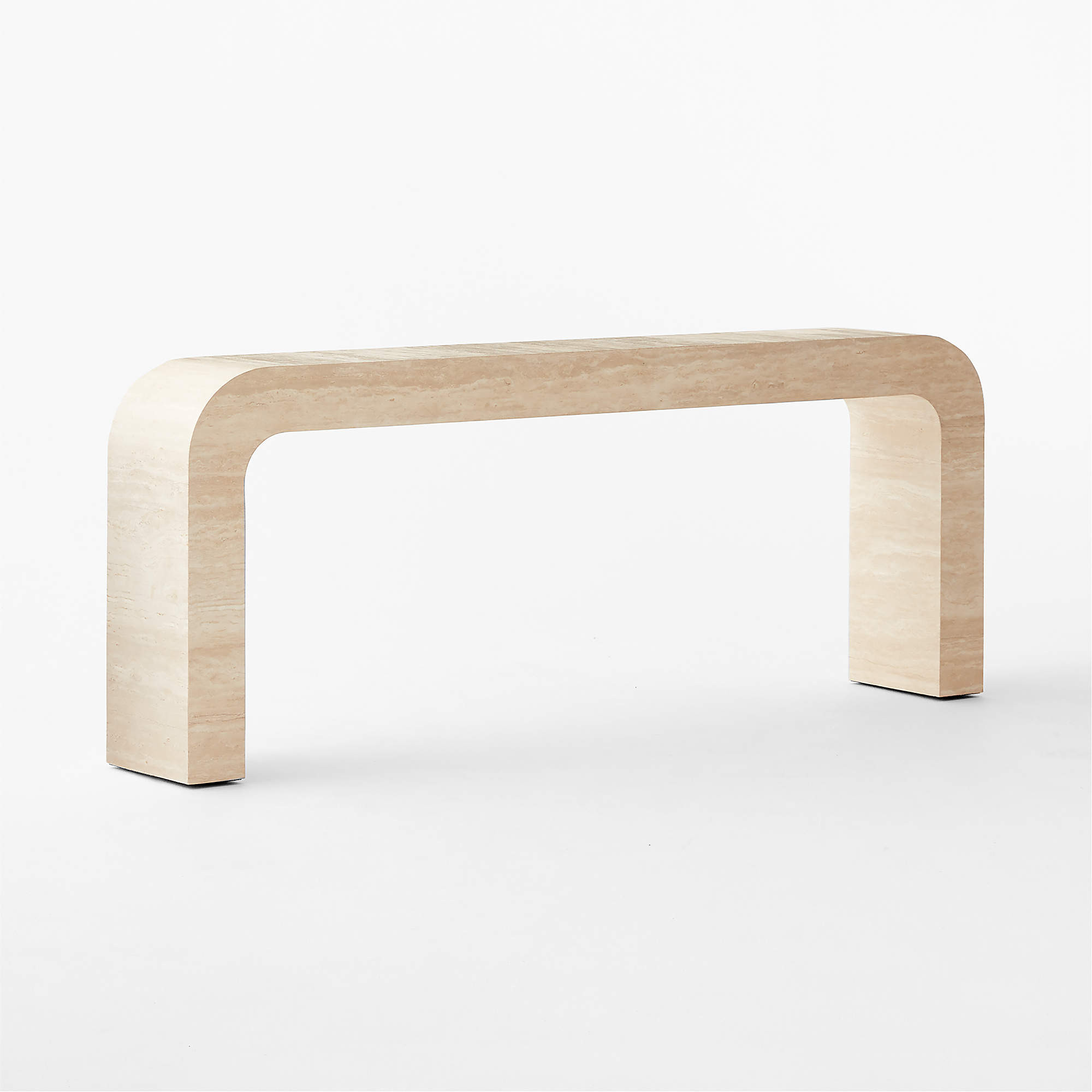 Crescent 80" Travertine Console Table + Reviews | CB2 | CB2