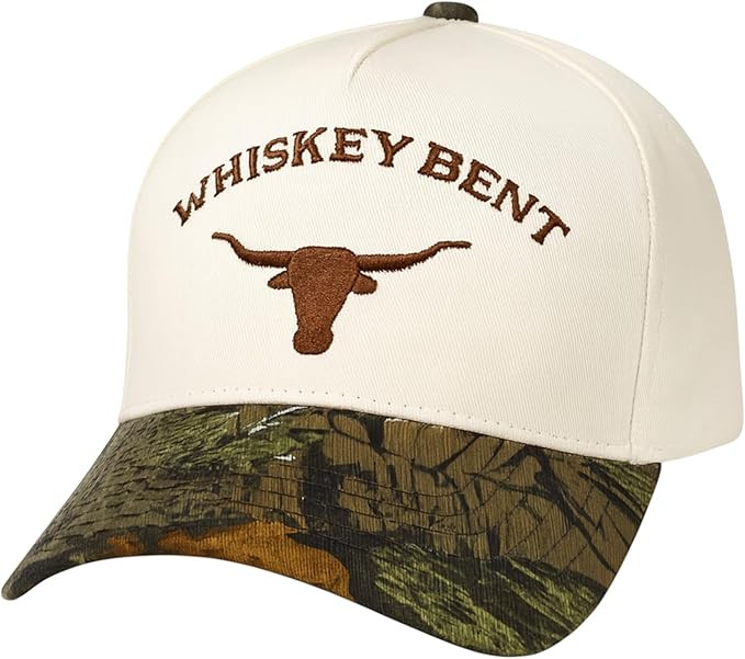 Whiskey Bent Hat - Country Trucker Hat - Western Snapback Baseball Cap - Vintage Embroidered Hat ... | Amazon (US)