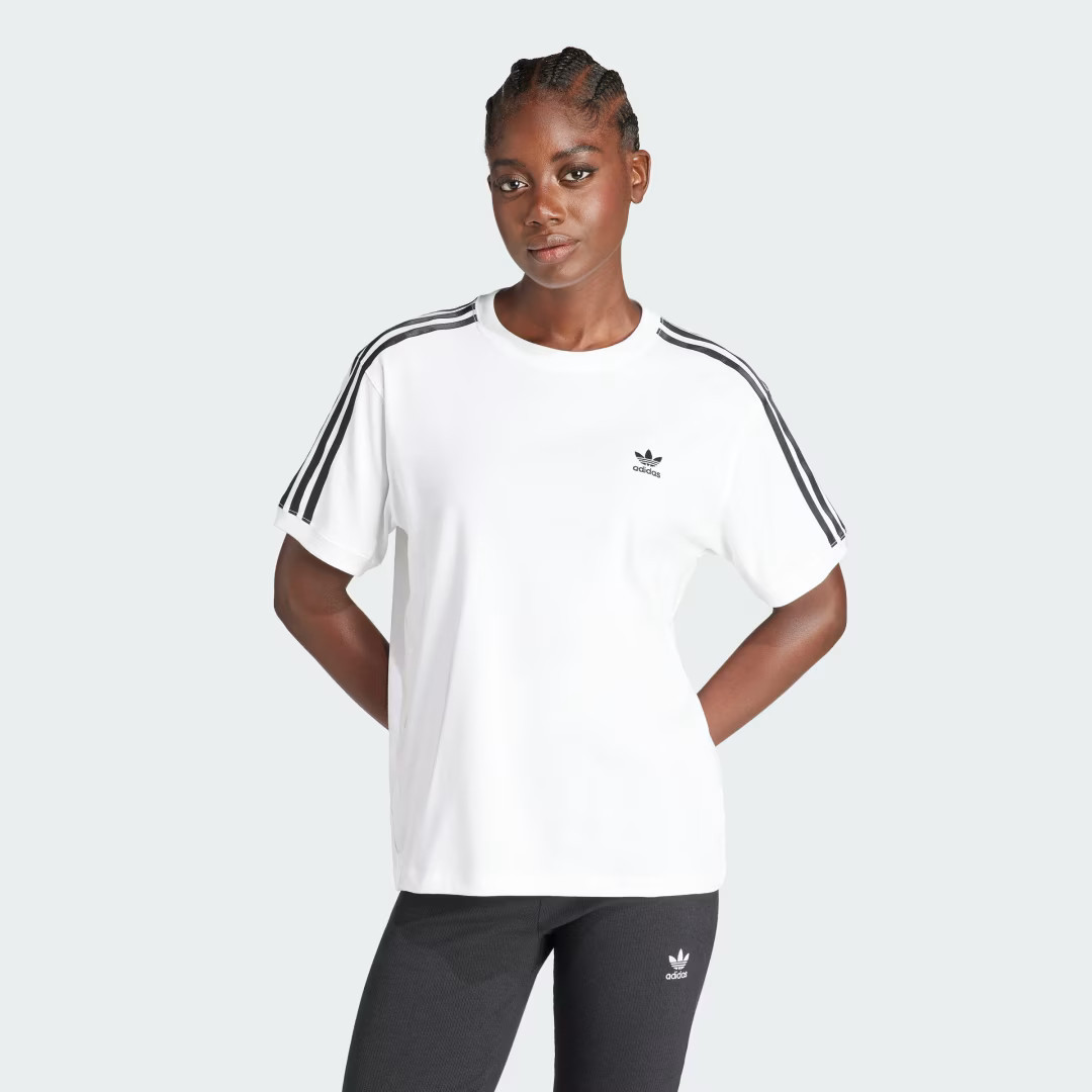 adidas 3-Stripes Tee White S Womens | adidas (US)