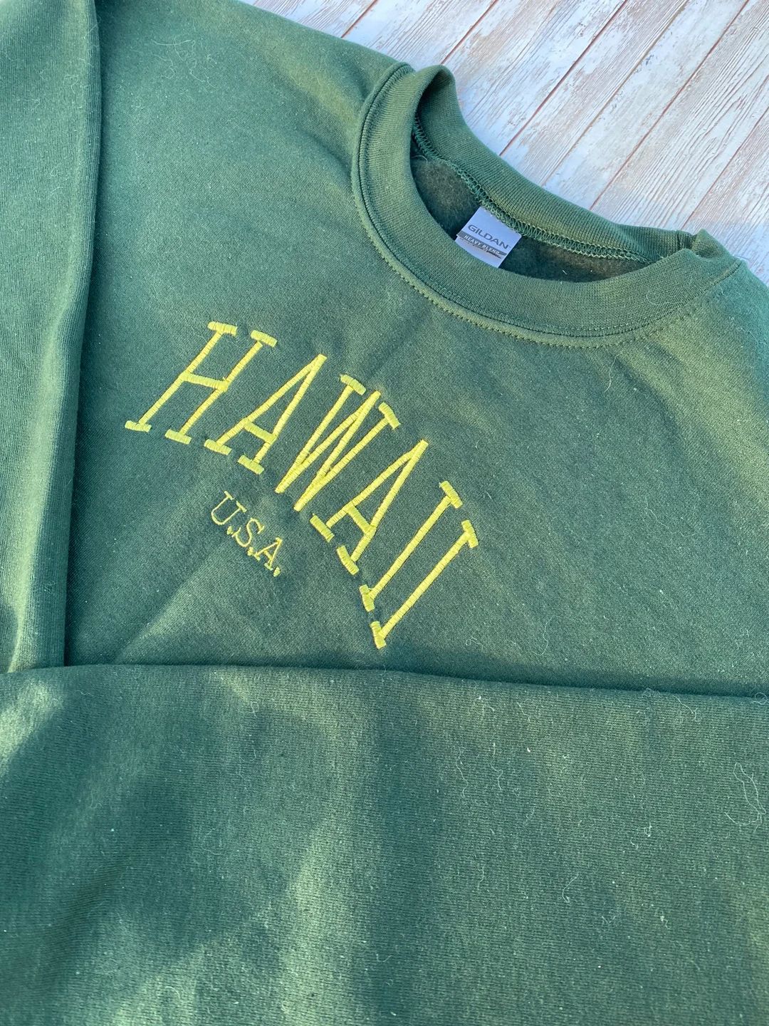 Hawaii USA Custom Embroidered Sweatshirt Pullover - Etsy | Etsy (US)