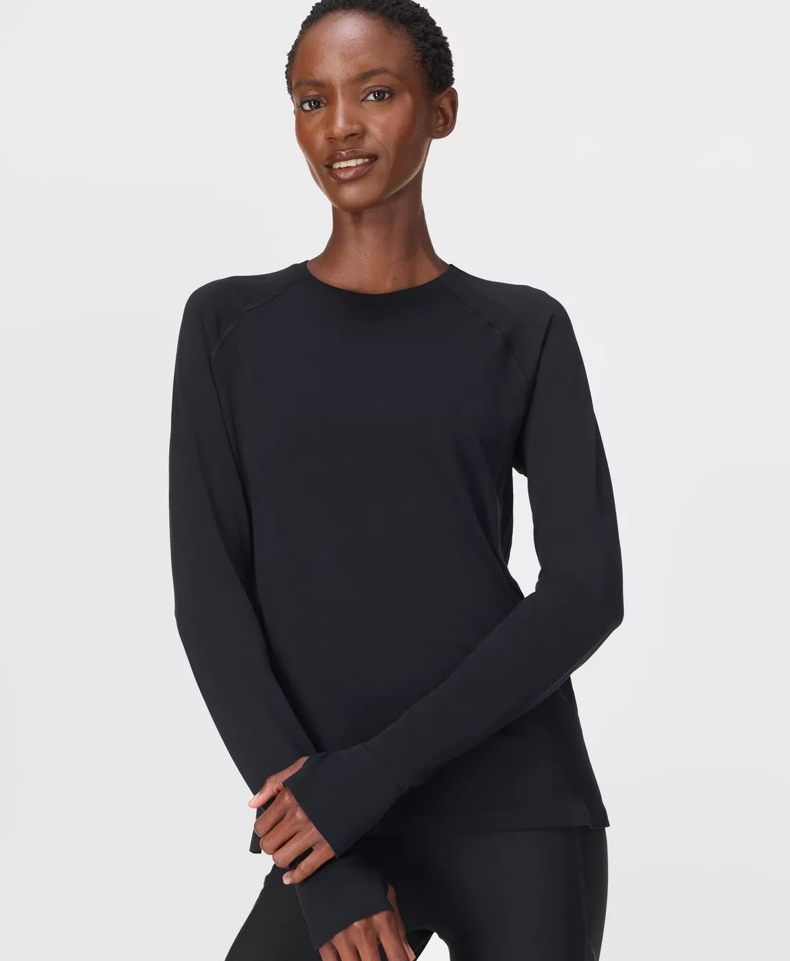 Athlete Featherweight Seamless Long Sleeve Top - Black | Women's Base Layers & Long Sleeve Tops |... | Sweaty Betty UK
