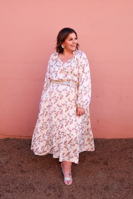 The most beautiful plus size dress is 50% off! This spring maxi dress is perfect to wear for so many occasions. It would be a great graduation dress or baby shower dress. Wearing the 18 here. 

#LTKover40 #LTKsalealert #LTKplussize