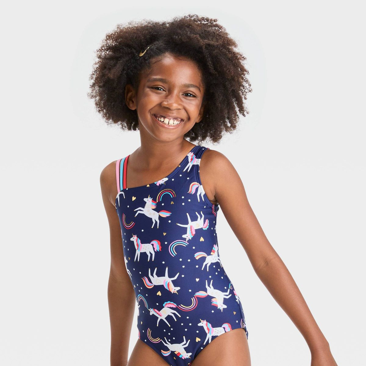 Girls' Unicorn Star One Piece Swimsuit - Cat & Jack™ | Target