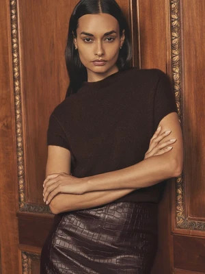 The Morten Funnel Neck Cashmere Top | Brochu Walker