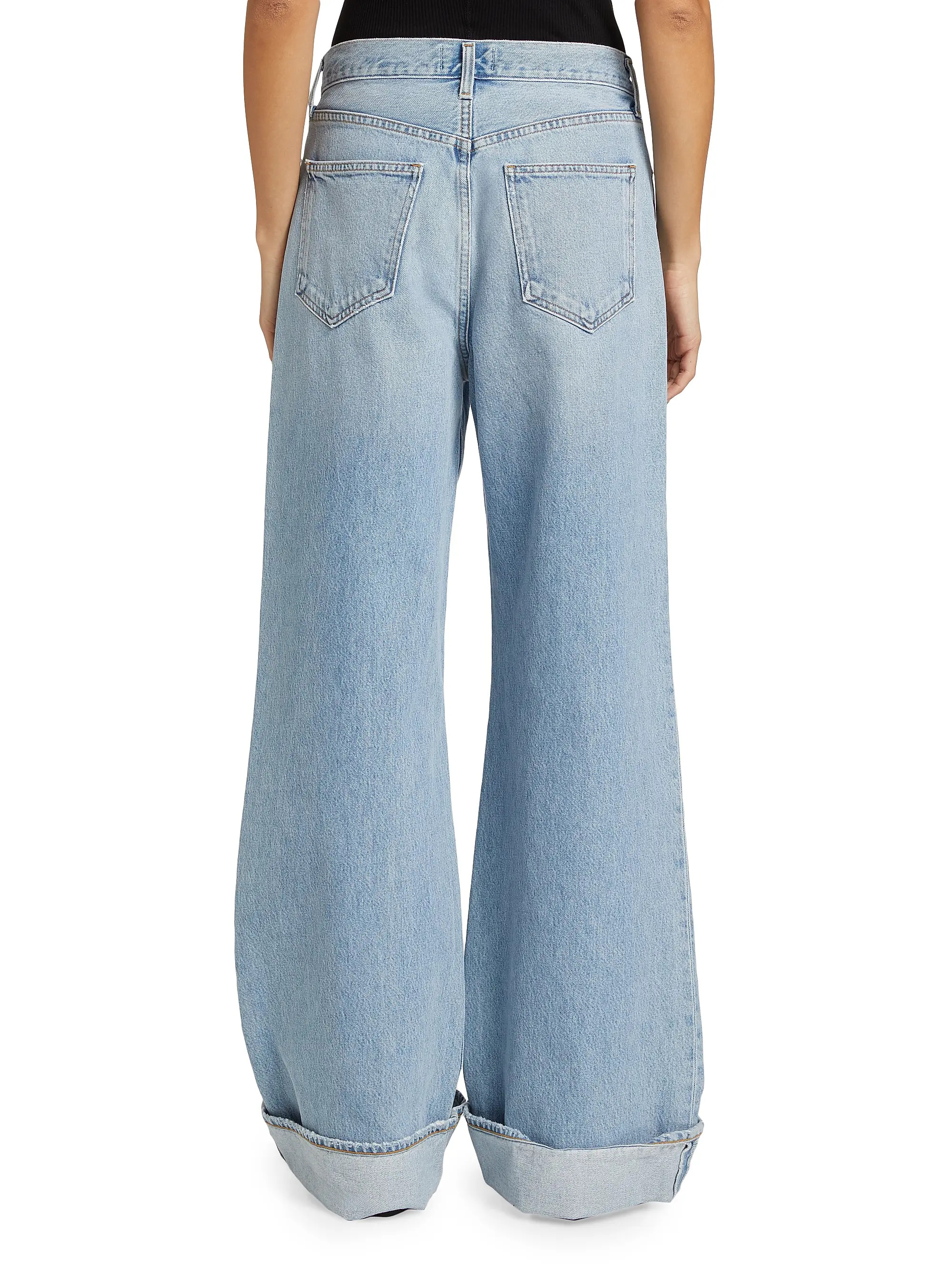 Dame Rolled Wide-Leg Jeans | Saks Fifth Avenue