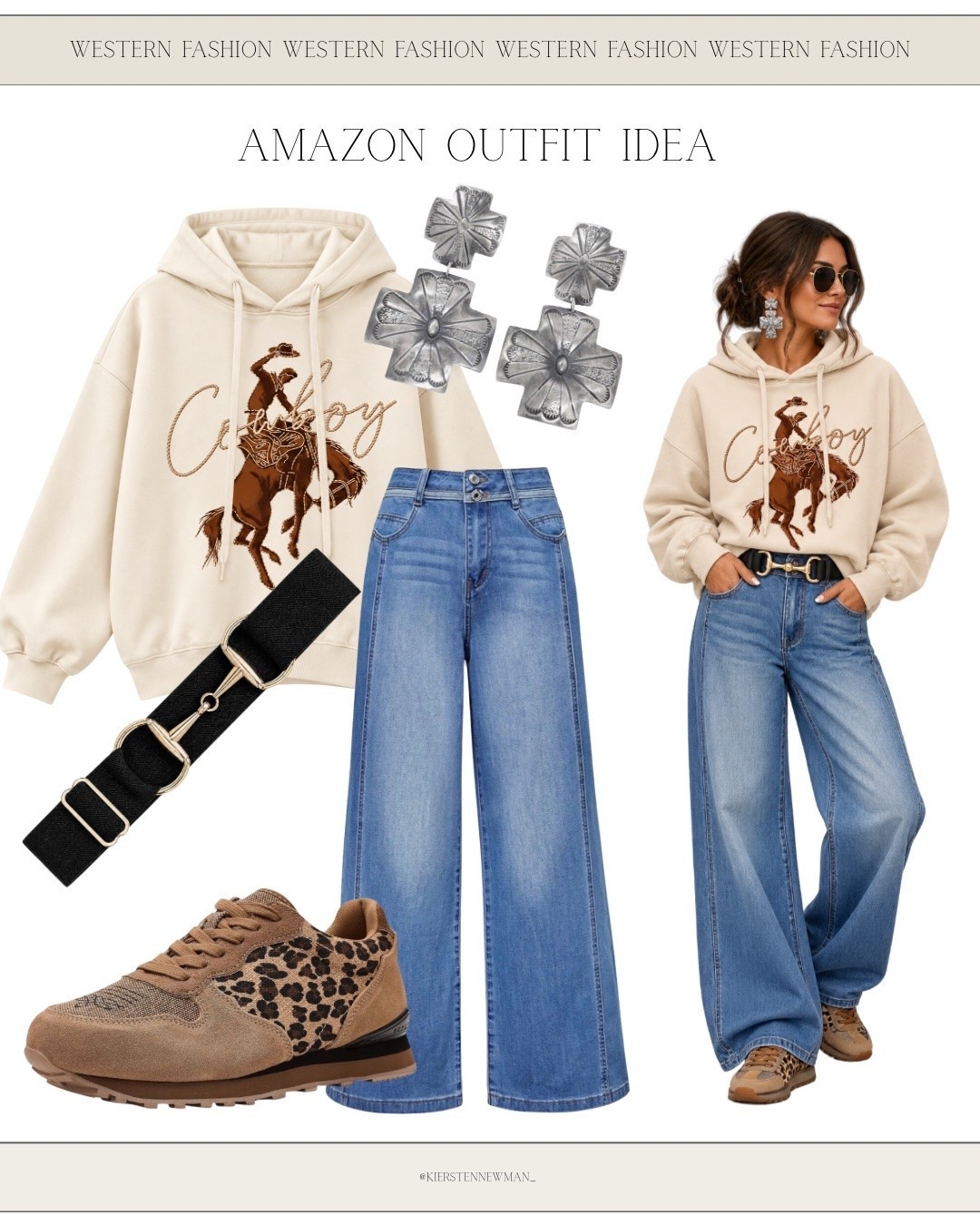 A simple way to style the western trend: start with this Amazon find, then add denim and your favorite boots.
    #WesternTrend #AmazonOutfitIdeas #WesternStyle #DenimOutfit #CowgirlFashion