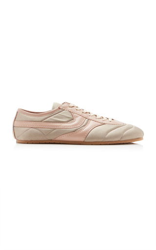 Leather-Trimmed Satin Sneakers | Moda Operandi (Global)
